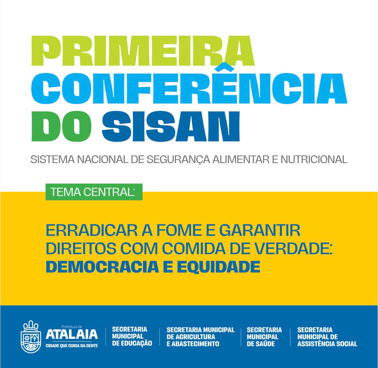 Atalaia realiza Primeira Conferência do SISAN e fortalece políticas de segurança alimentar no município